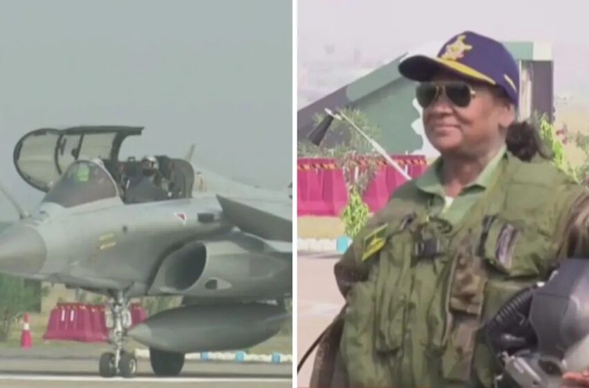  റാഫേലിൽ പറന്ന് ചരിത്രം കുറിച്ച് ദ്രൗപദി മുർമു; ആദ്യ വനിതാ രാഷ്ട്രപതി