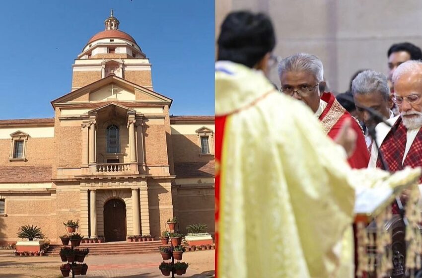  ചരിത്രപ്രസിദ്ധമായ കത്തീഡ്രൽ ചർച്ച് ഓഫ് ദി റിഡംപ്ഷനിൽ ക്രിസ്മസ് ആഘോഷിച്ച് പ്രധാനമന്ത്രി