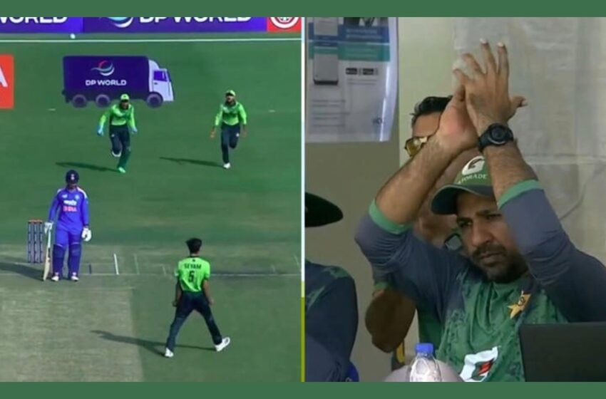  ഇങ്ങനെപേടിച്ചാലോ! വൈഭവിന്‍റെ വിക്കറ്റില്‍ തുള്ളിച്ചാടി പാക് ആഘോഷം