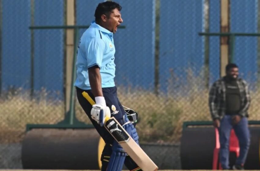  6,4,6,4,6,4… അഭിഷേകിനെ ‘പഞ്ഞിക്കിട്ടു’; സര്‍ഫറാസ് ഖാന്‍ കലിപ്പിലാണ്‌-വേഗതയേറിയ അർധസെഞ്ച്വറി