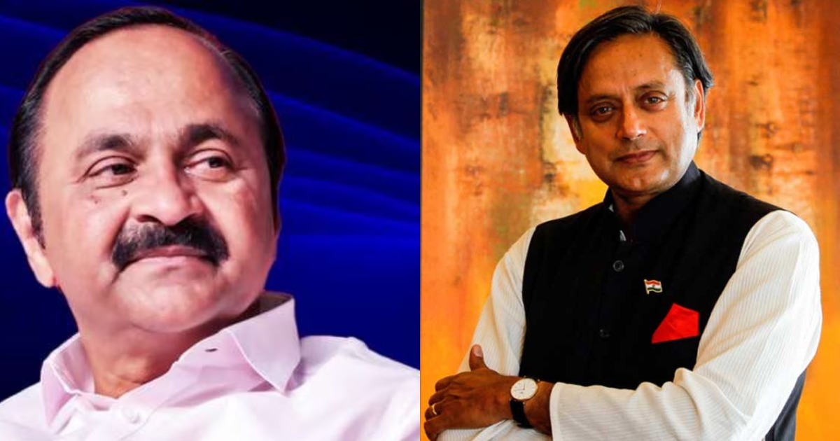 വി.ഡി സതീശന്റെ നിർണ്ണായക നീക്കം; ശശി തരൂരിനെ വീട്ടിലെത്തി കണ്ടു