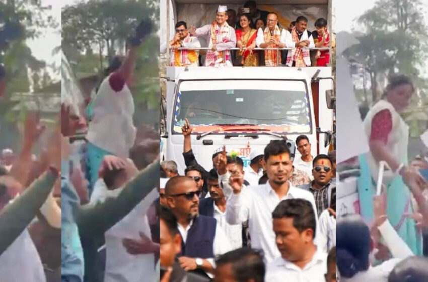  അക്രമികളെ ഒറ്റയ്ക്ക് നേരിട്ട് കോൺഗ്രസ് പ്രവർത്തക; സംഭവം അസമിൽ ഗൊഗോയിയുടെ ‘പരിവർത്തൻ യാത്ര’യ്ക്കിടെ