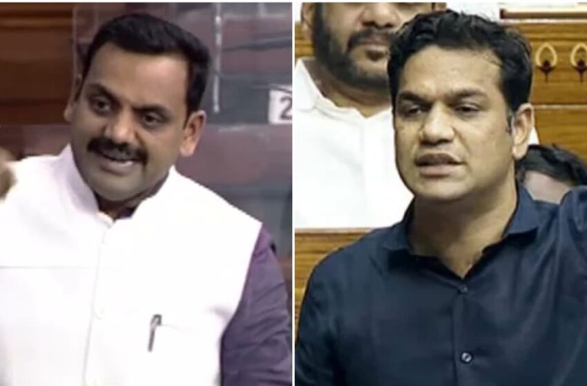  നരവനെയുടെ പുസ്തകത്തെച്ചൊല്ലി ലോക്‌സഭയിൽ പോര്; ഹൈബിയും ഡീനും ഉൾപ്പെടെ 8 പ്രതിപക്ഷ എംപിമാർക്ക് സസ്‌പെൻഷൻ