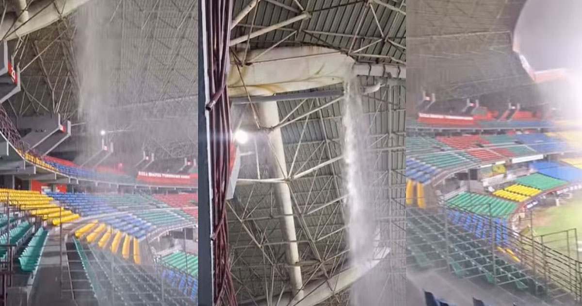  ‘മെസിക്ക് കുളിക്കാൻ ഷവറും റെഡി!’; ‘രാജ്യാന്തര നിലവാരത്തി’ൽ നവീകരിച്ച കലൂർ സ്‌റ്റേഡിയത്തിൽ വൻ ചോർച്ച | Kaloor Stadium leakage