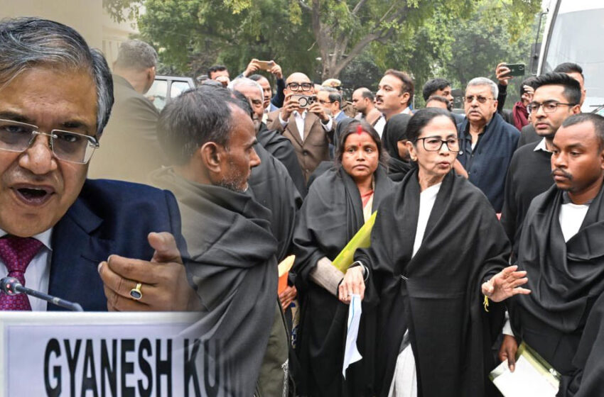  എസ്‌ഐആർ പട്ടികയിലെ ‘പരേതരെ’ ജീവനോടെ ഗ്യാനേഷ് കുമാറിനു മുന്നിൽ ഹാജരാക്കി മമത; കൂടിക്കാഴ്ചയിൽ നാടകീയ രംഗങ്ങൾ