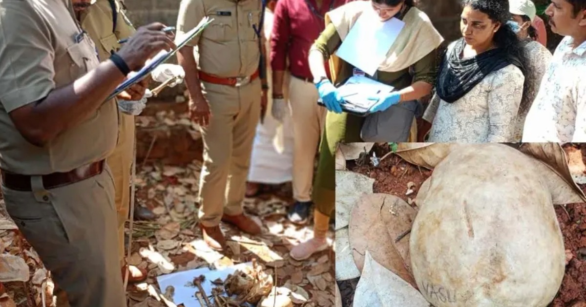 ആളൊഴിഞ്ഞ പറമ്പിൽ പേരെഴുതിയ തലയോട്ടികളും അസ്ഥികളും; പോലീസ് അന്വേഷണം തുടങ്ങിNamed skulls and skeletal remains found in vacant field; investigation underway."