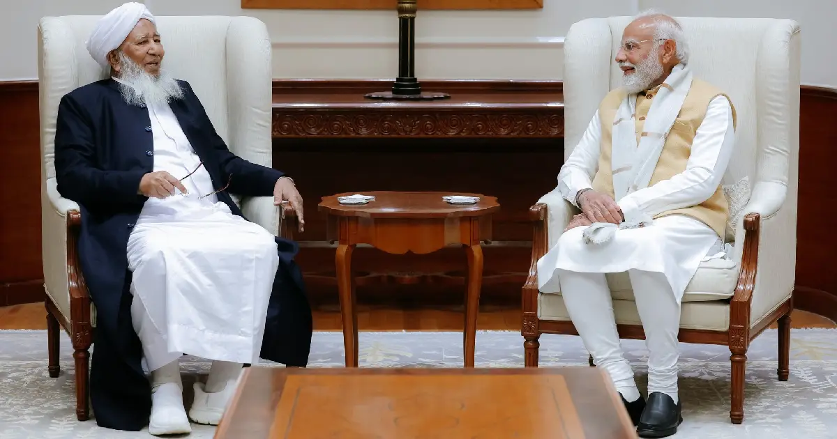 പ്രധാനമന്ത്രിയുമായി കൂടിക്കാഴ്ച നടത്തി കാന്തപുരം എപി അബൂബക്കർ മുസ്ലിയാർ