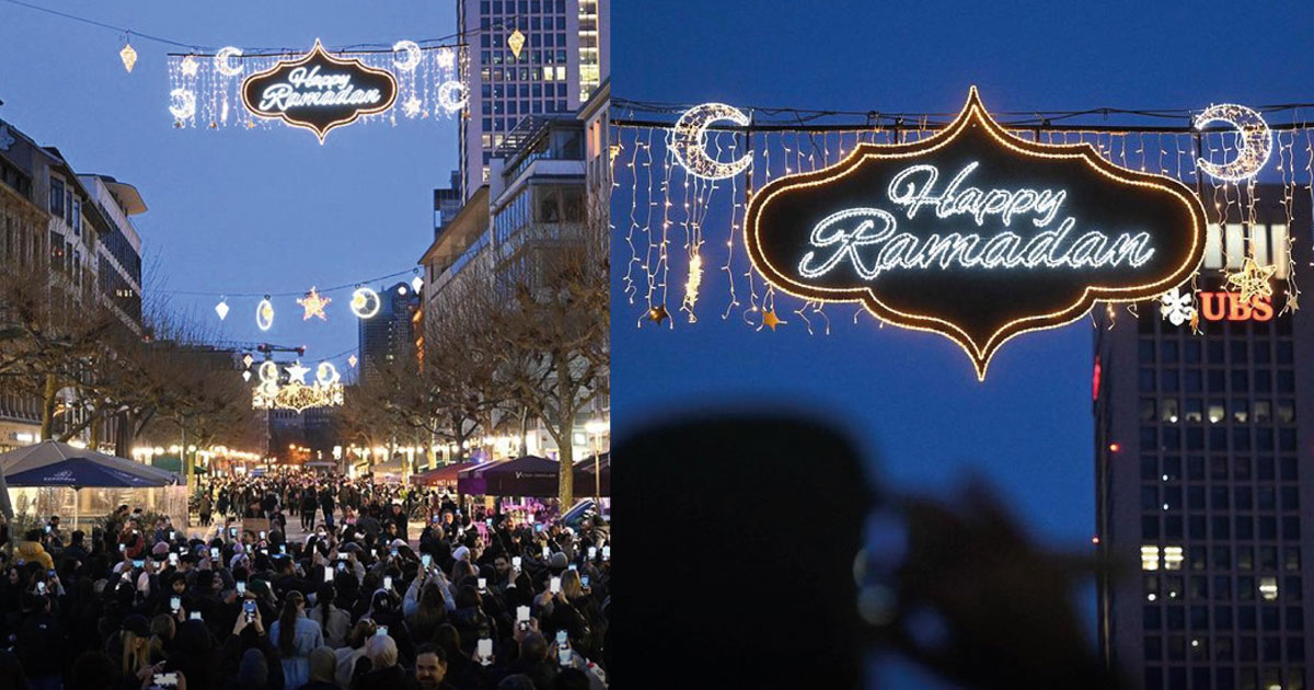 ഫ്രാങ്ക്ഫർട്ട് തെരുവുകളിൽ വീണ്ടും റമദാൻ ദീപാലങ്കാരങ്ങൾ തെളിച്ചു; വ്രതമാസത്തെ വരവേറ്റ് ജർമനി | Frankfurt Illuminates Streets with Ramadan Lights 2026: Germany Welcomes Holy Month