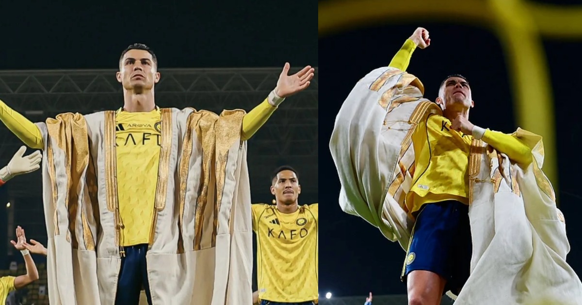  78,000 ദിർഹത്തിന്റെ രാജകീയ പ്രൗഢി; റൊണാൾഡോ അണിഞ്ഞ ബിഷ്ത് നിർമ്മിച്ചത് ഇങ്ങനെ