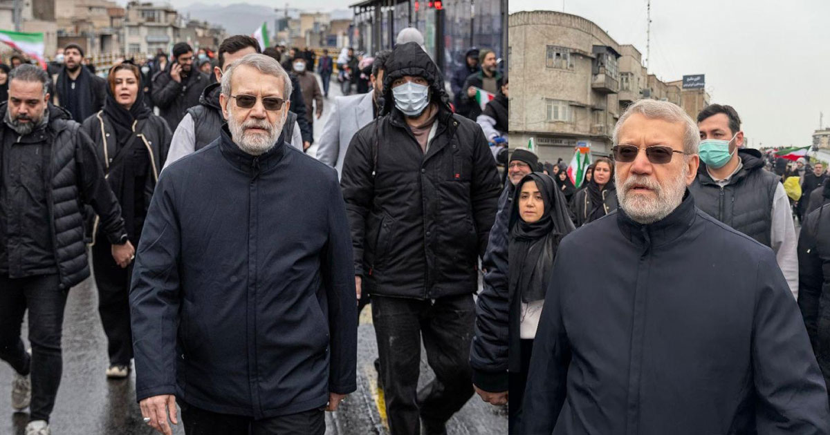 ഖുദ്‌സ് ഐക്യദാർഢ്യ റാലിക്കുനേരെ മിസൈൽ ആക്രമണം; കുലുങ്ങാതെ അഭിമുഖം തുടർന്ന് അലി ലാരിജാനി | Ali Larijani Continues Live Interview Amid Israeli Missile Strikes; Iranian Media Hails ‘Grit’ as Protesters March Toward Explosions