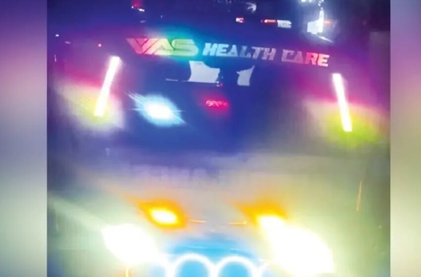  ചുറ്റും എൽഇഡി ലൈറ്റുകൾ, നാല് ഹോണുകൾ; ‘ഡിജെ ആംബുലൻസിനെ’ കുരുക്കി എംവിഡി, 11,000 രൂപ പിഴ