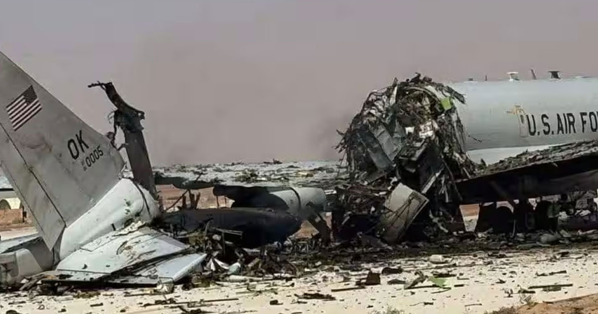 അമേരിക്കയുടെ 'പറക്കും റഡാർ' തകർത്ത് ഇറാൻ; കത്തിയമർന്നത് 4,000 കോടിയുടെ ചാരവിമാനം | US Surveillance Aircraft E-3 Sentry Heavily Damaged in Iranian Strike on Saudi Airbase; 12 Troops Wounded