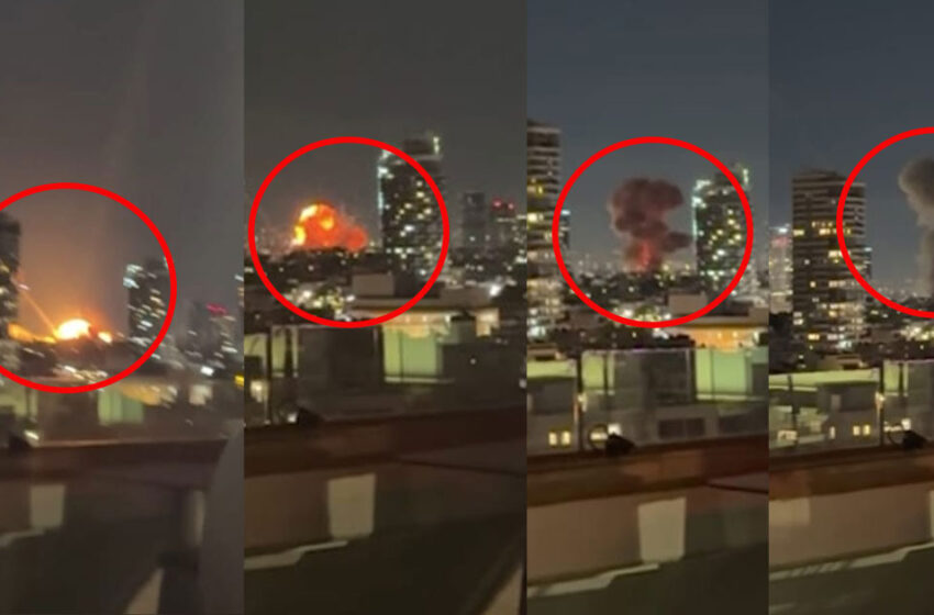  ഇറാൻ മിസൈൽ പതിച്ച് തീഗോളമായി കെട്ടിടങ്ങൾ; തിരിച്ചടിയിൽ വിറച്ച് തെൽ അവീവ്‌