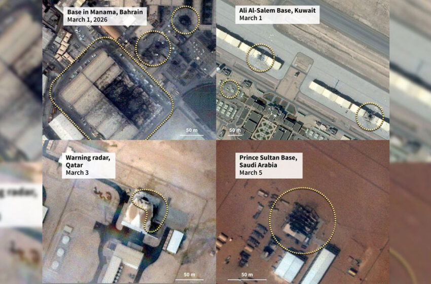  നാല് അമേരിക്കൻ സൈനിക താവളങ്ങളിൽ കനത്ത നാശനഷ്ടം; ഉപഗ്രഹ ദൃശ്യങ്ങൾ പുറത്തുവിട്ട് എഎഫ്‍പി