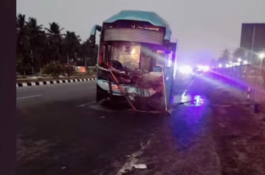  കോഴിക്കോട്-ബെംഗളൂരു സ്വകാര്യ ബസ് അപകടത്തിൽപ്പെട്ടു; നാല് മലയാളികൾക്ക് ദാരുണാന്ത്യം