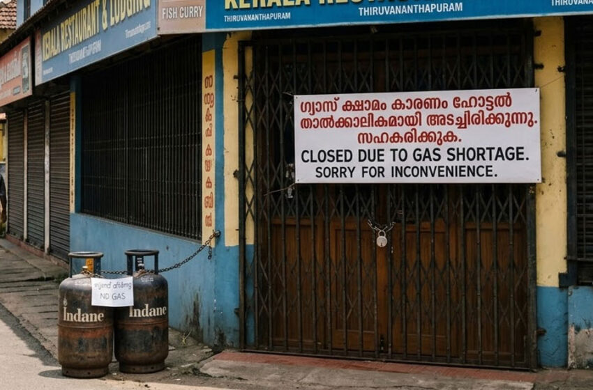  സംസ്ഥാനത്ത് പാചകവാതക ക്ഷാമം രൂക്ഷം; തിങ്കളാഴ്ച(23-03-2026) ഹോട്ടലുകൾ അടച്ചിടും