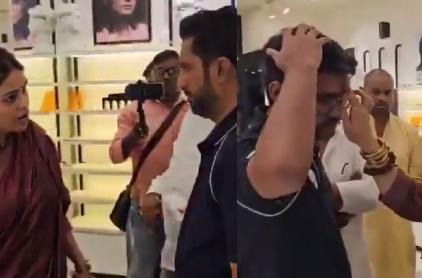  ലെൻസ്‌കാർട്ട് ഷോറൂമിൽ അതിക്രമിച്ച് കയറി ബിജെപി നേതാവ്; ഹിന്ദു ജീവനക്കാരുടെ നെറ്റിയിൽ നിർബന്ധിച്ച് തിലകം ചാർത്തി