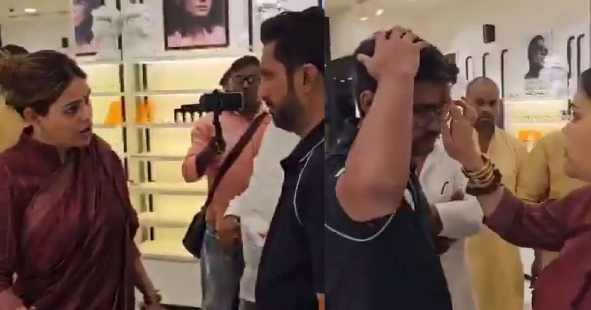 ലെൻസ്‌കാർട് ഷോറൂമിൽ അതിക്രമിച്ച് കയറി ബിജെപി നേതാവ്; ഹിന്ദു ജീവനക്കാരുടെ നെറ്റിയിൽ നിർബന്ധിച്ച് തിലകം ചാർത്തി | BJP Leader Nazia Elahi Khan Confronts Lenskart Mumbai Staff Over Religious Symbols Policy