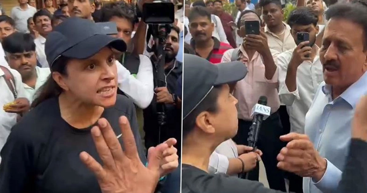 മുംബൈയിൽ ബിജെപി റാലി തടഞ്ഞ്, മന്ത്രിയെ നിർത്തിപ്പൊരിച്ച് യുവതി | Angry Mumbai Woman Confronts Minister Girish Mahajan Over Traffic Jam During BJP Rally | Viral Video