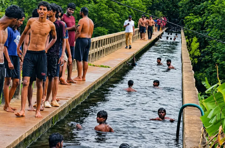  വ്ലോഗർമാർ ഹിറ്റാക്കി; ആര്യങ്കോട് തൊട്ടിപ്പാലം കനാലിലേക്ക് ഒഴുകി യുവാക്കള്‍, തിരക്കോട് തിരക്ക്!