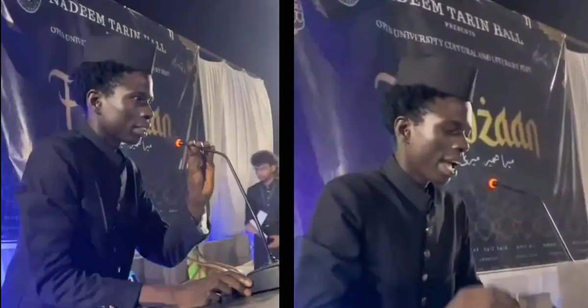  ‘ഞാൻ എല്ലാവർക്കും എസി നൽകും, സ്വിമ്മിംഗ് പൂളും, മെട്രോ ലൈനുകളും’; വൈറലായി അലിഗഡ് മുസ്ലിം സർവകലാശാല ഹോസ്റ്റൽ തെരഞ്ഞെടുപ്പിലെ ആഫ്രിക്കൻ വിദ്യാർത്ഥിയുടെ ഹിന്ദിയിലുള്ള പ്രസംഗം