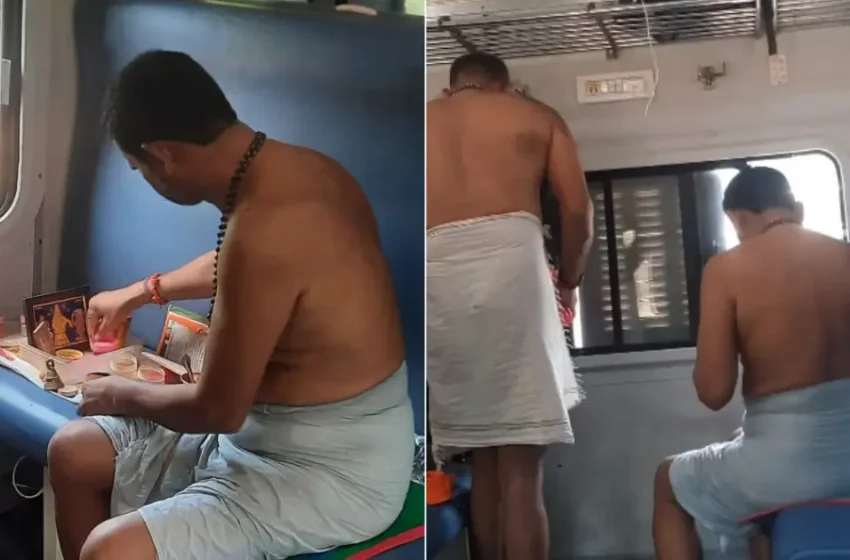  ‘തൃശൂരിൽ നിന്ന് പാലക്കാട്ടേക്ക് പോകുമ്പോഴാണ് ആ കാഴ്ച കണ്ടത്’; ട്രെയിനിനുള്ളിൽ തീ കത്തിച്ച് പൂജയും മണിയടിയും