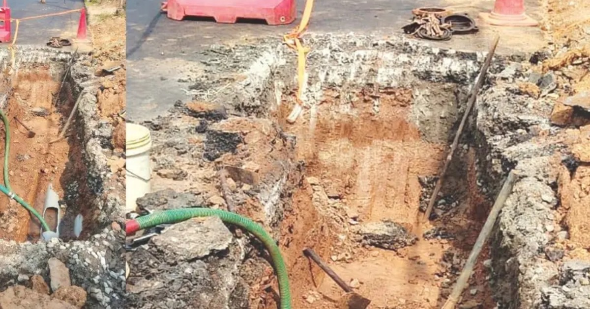  ടാർ ചെയ്ത് പിറ്റേന്ന് വെട്ടിപ്പൊളിച്ചു; കൊച്ചി-ധനുഷ്കോടി ദേശീയപാതയിൽ അപകടക്കെണിയൊരുക്കി ജല അതോറിറ്റി