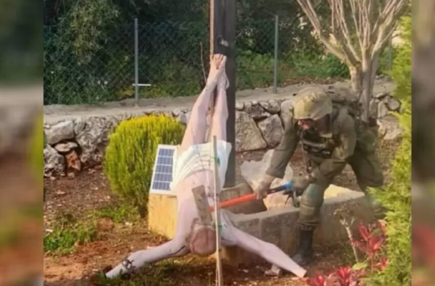  ലബനാനിൽ ക്രിസ്‌തുവിൻ്റെ പ്രതിമ തകർത്ത് ഇസ്രയേലി സൈനികൻ; നടപടിയെടുക്കുമെന്ന് ഐഡിഎഫ്