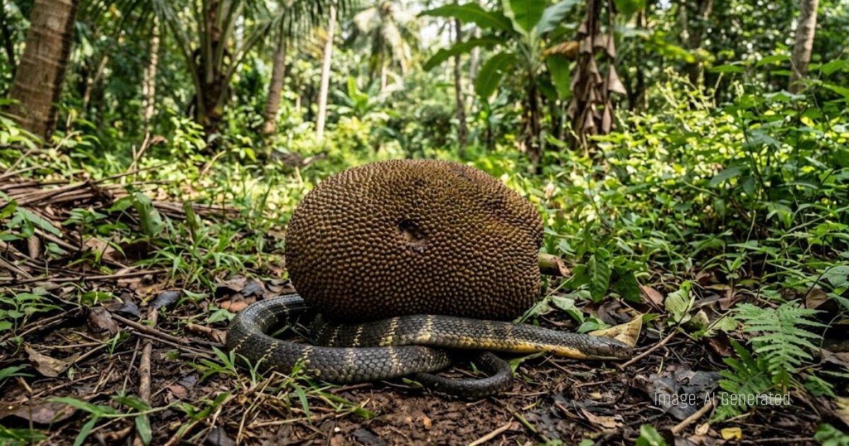  കൊച്ചിയിൽ ചക്ക വീണ് മൂർഖൻ പാമ്പ് ചത്തു