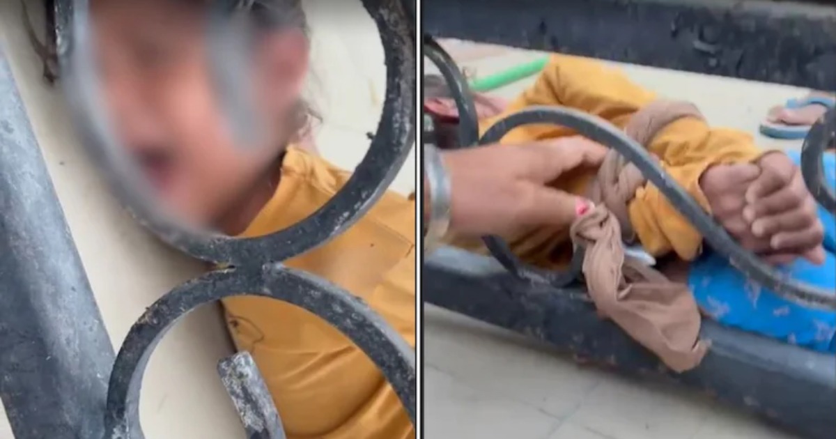 കൊടും ചൂടിൽ അഞ്ചുവയസ്സുകാരിയായ കൊച്ചുമകളെ ഗേറ്റിൽ കെട്ടിയിട്ടു; വനിതാ പോലീസ് ഉദ്യോഗസ്ഥയ്ക്ക് സസ്പെൻഷൻ