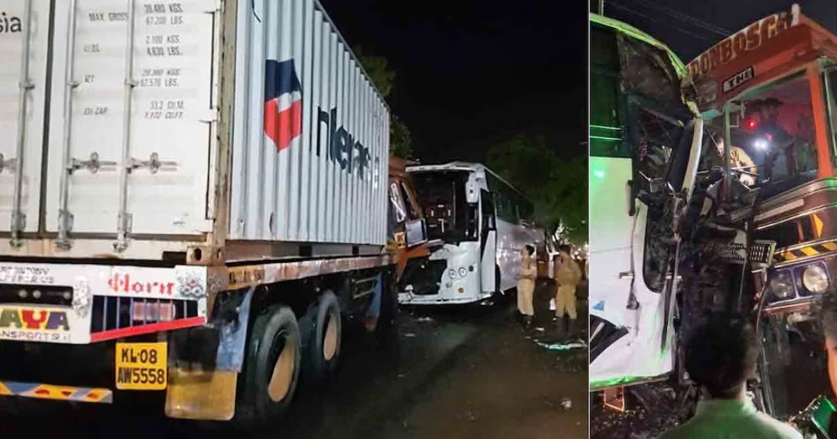 തെരഞ്ഞെടുപ്പ് ഡ്യൂട്ടി കഴിഞ്ഞ് മടങ്ങിയ പൊലീസുകാർ സഞ്ചരിച്ച ബസ്‌ ലോറിയുമായി കൂട്ടിയിടിച്ചു; 28 പേർക്ക് പരിക്ക്