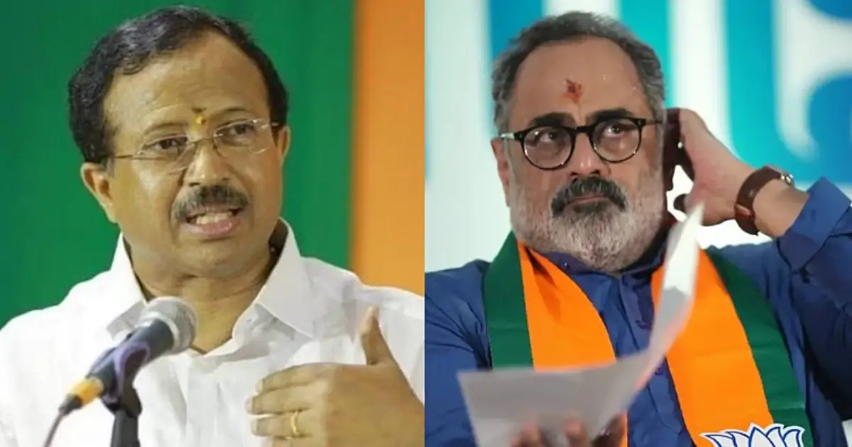 ബിജെപിയിലും തർക്കം രൂക്ഷം; പാർലമെൻ്ററി പാർട്ടി നേതാവാകാൻ തമ്മിലടിച്ച് രാജീവ് ചന്ദ്രശേഖറും വി. മുരളീധരനും
