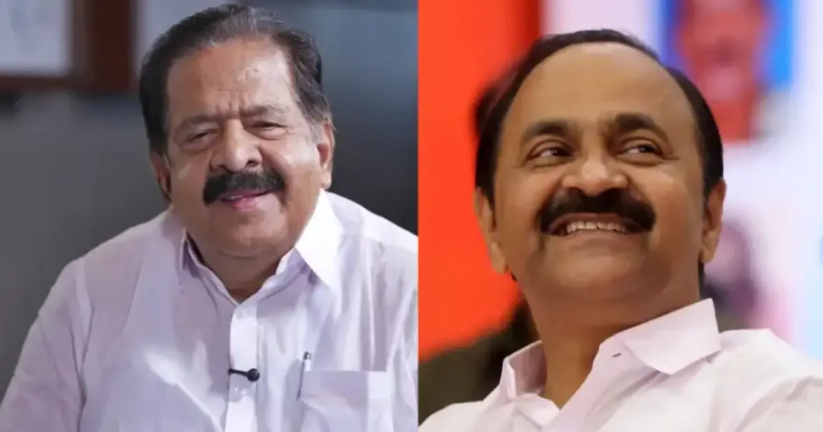 കൂടിക്കാഴ്ചയ്ക്ക് നിൽക്കാതെ ചെന്നിത്തല; വി. ഡി. സതീശൻ എത്തും മുമ്പേ വീട്ടിൽ നിന്നിറങ്ങി