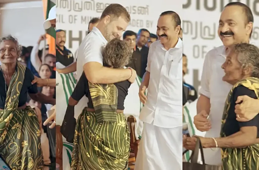  ‘മകന്റെ’ സത്യപ്രതിജ്ഞയ്ക്ക് സാക്ഷിയായി അമ്മാളു അമ്മയും; ചേർത്തുപിടിച്ച് വി. ഡി. സതീശൻ