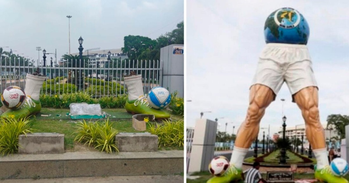 മമത ബാനർജി രൂപകൽപ്പന ചെയ്ത വിവാദ ഫുട്ബോൾ ശിൽപം ബംഗാൾ സർക്കാർ നീക്കം ചെയ്തു