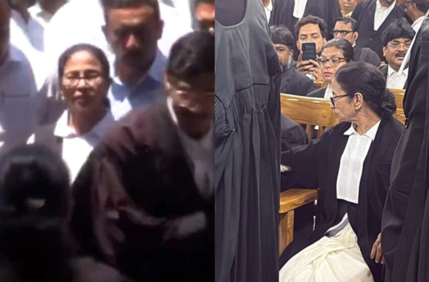  ബംഗാളിലെ തെരഞ്ഞെടുപ്പ് അക്രമ കേസ്: അഭിഭാഷക വേഷത്തിൽ ഹൈകോടതിയിൽ  മമത ബാനർജി