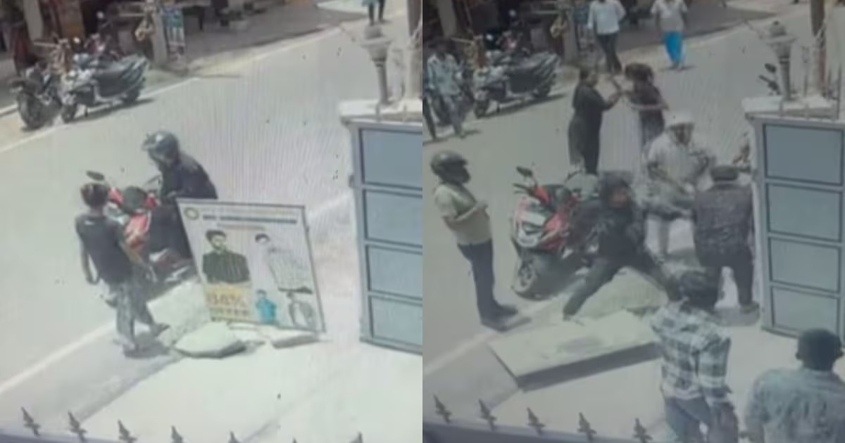 പട്ടാപ്പകൽ ഭാര്യയെ കഴുത്തറുത്ത് കൊലപ്പെടുത്താൻ ശ്രമം; യുവാവിനെ തല്ലിച്ചതച്ച് നാട്ടുകാർ