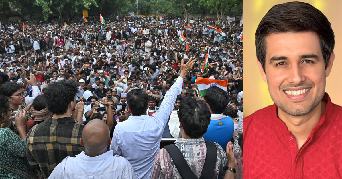'ഈ ജനക്കൂട്ടത്തെ കണ്ടോ..! ഇതൊരു തുടക്കം മാത്രം'; കോക്രോച്ച് ജനതാ പാർട്ടിക്കു പിന്തുണയുമായി ധ്രുവ് റാഠി | Dhruv Rathee Backs Cockroach Janata Party's Jantar Mantar Protest Over NEET Scam