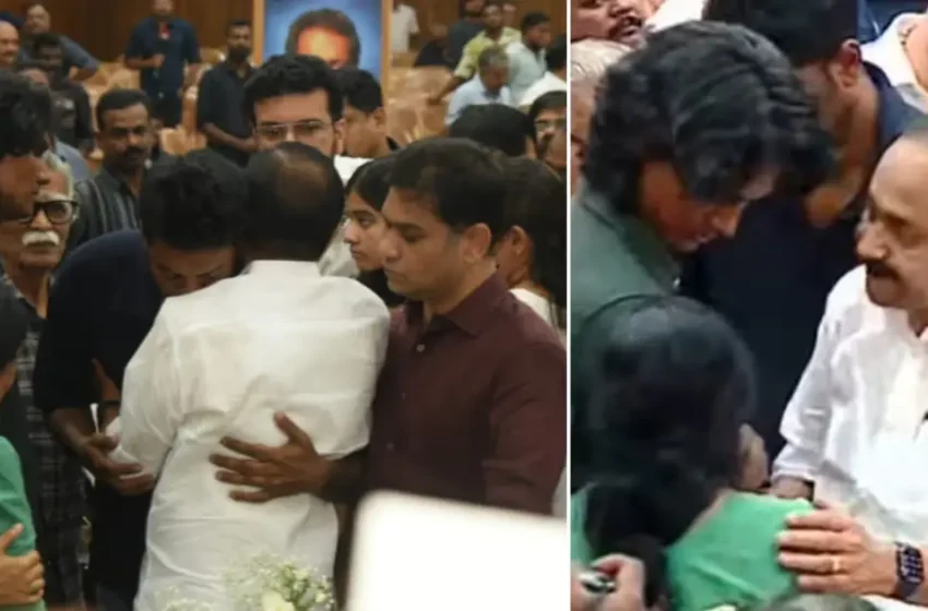  ചന്തുവിനെയും ആരോമലിനെയും ചേർത്തുപിടിച്ച് വി.ഡി. സതീശൻ; സുഹൃത്തിനെ അവസാനമായി കാണാനെത്തി