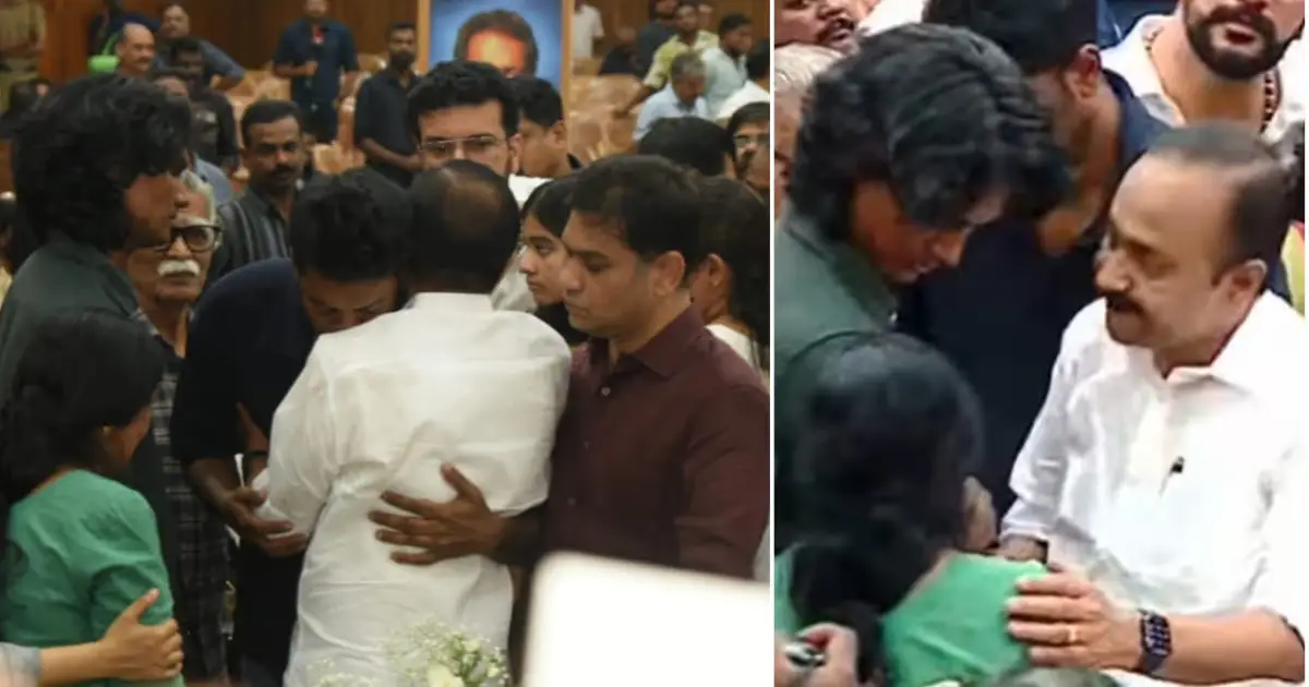 ചന്തുവിനെയും ആരോമലിനെയും ചേർത്തുപിടിച്ച് വി.ഡി സതീശൻ; സുഹൃത്തിനെ അവസാനമായി കാണാനെത്തി