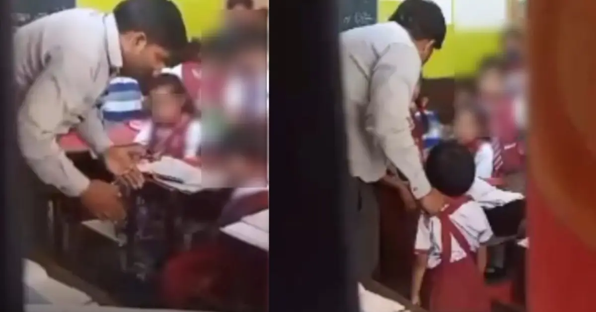 പ്ലേ സ്കൂളിൽ ക്രൂരത; കൊച്ചുപെൺകുട്ടികളുടെ മുഖത്ത് ആഞ്ഞടിച്ച് അധ്യാപകൻ