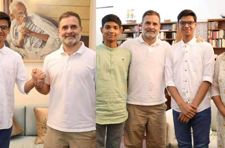  സിബിഎസ്ഇ അഴിമതി പൊളിച്ച പ്ലസ്ടുക്കാരൻ; സാർത്ഥക്കിനെ കണ്ട് രാഹുൽ ഗാന്ധി