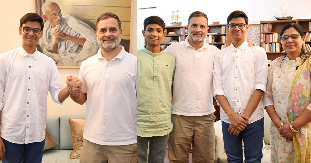 സിബിഎസ്ഇ അഴിമതി പൊളിച്ച പ്ലസ്ടുക്കാരൻ; സാർത്ഥക്കിനെ കണ്ട് രാഹുൽ ഗാന്ധി | CBSE OSM Row: Rahul Gandhi Meets Whistleblower Sarthak Sidhant, Slams Govt Over Actions