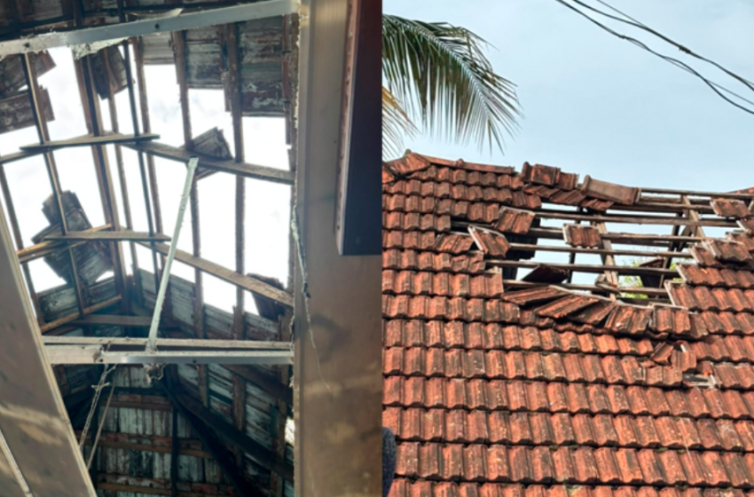  നെടുമ്പാശ്ശേരിയിൽ വിമാനം താഴ്ന്ന് പറന്ന് വീടിന്റെ മേൽക്കൂര തകർന്നു