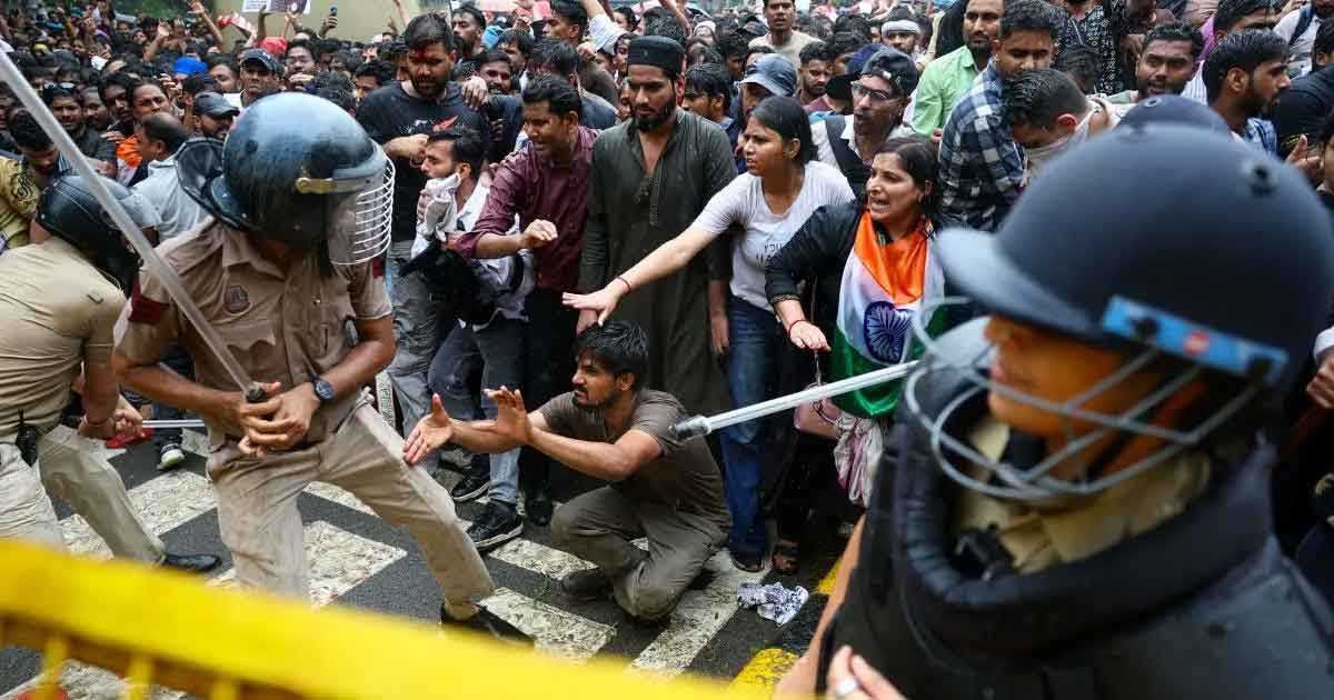 Jantar Mantar protest Delhi Police report
