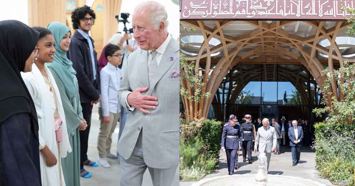 King Charles visits eco-mosque Cambridge