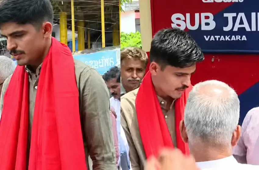  കാഫിർ സ്ക്രീൻഷോട്ട് കേസ്: പ്രതി ജിതിൻ ജയിൽമോചിതനായി; മുദ്രാവാക്യം വിളിച്ച് സ്വീകരിച്ച് സിപിഎം നേതാക്കൾ