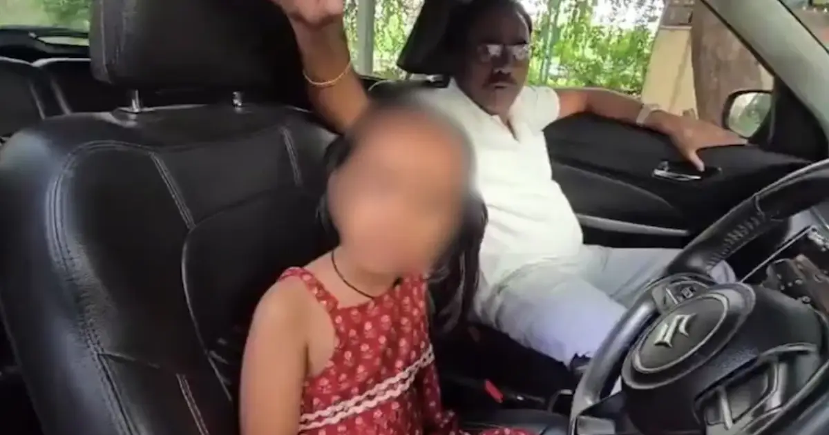 ഗിന്നസ് റെക്കോർഡ് വേണം; തിരക്കേറിയ റോഡിൽ 6 വയസുകാരിയായ പേരക്കുട്ടിയെക്കൊണ്ട് കാർ ഓടിപ്പിച്ചു, പൊലീസ് ഉദ്യോഗസ്ഥന് സസ്പെൻഷൻ