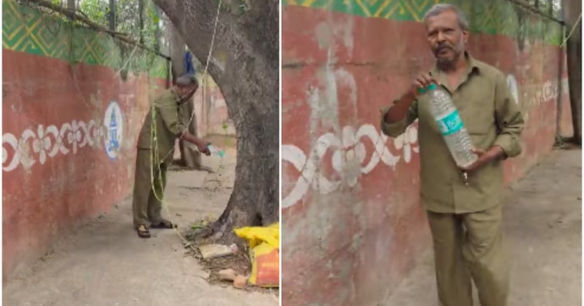 റോഡരികിൽ പരസ്യമായി മൂത്രമൊഴിച്ച ഓട്ടോ ഡ്രൈവറെക്കൊണ്ട് സ്ഥലം കഴുകിച്ച് യുവാവ്; വിഡിയോ വൈറൽ