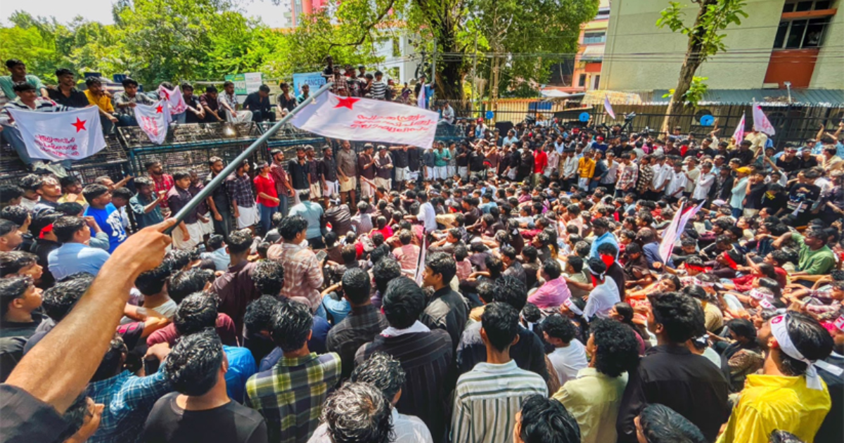 സിജെപി സമരത്തിന് പിന്തുണ; സംസ്ഥാനവ്യാപകമായി എസ്എഫ്‌ഐ പ്രതിഷേധം